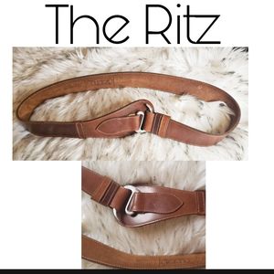 The Ritz" saddle leather belt.  36" Large